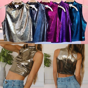 Metallic crop top