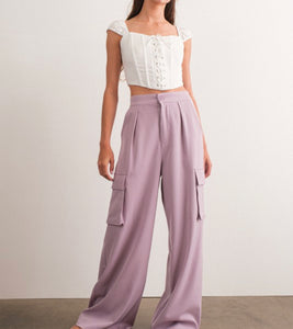 Elisa Cargo Pants - Lavender