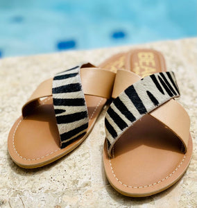 Natural/Zebra sandals